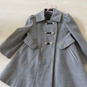 Rothschild Gray Double-Breasted Kids Pea Coat